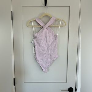 Babaton cross neck bodysuit with tags